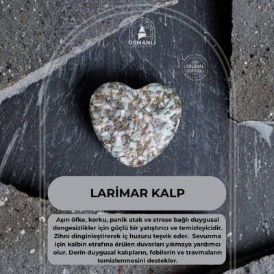 Sertifikalı Larimar Kalp - 2