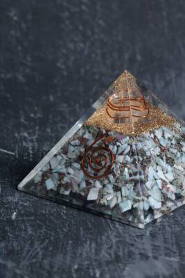 Sertifikalı Larimar Piramit - Osmanlı Doğal Taş