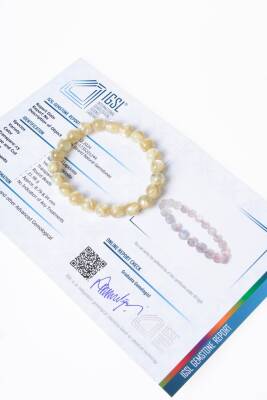 Sertifikalı Lepidolit Taşı Bileklik ( S.K: 303) - Osmanlı Doğal Taş