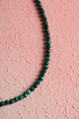 Sertifikalı Malahit Doğal Taş Kolye (SK:353) - 3