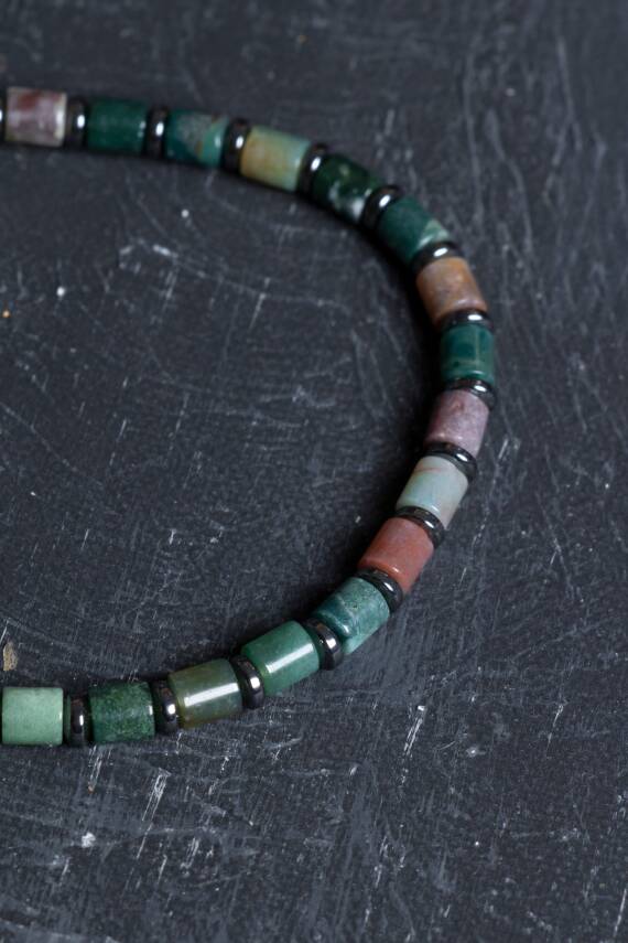 Sertifikalı Mint Akik Doğal Taş Makrome Bileklik (SK:207) - 3