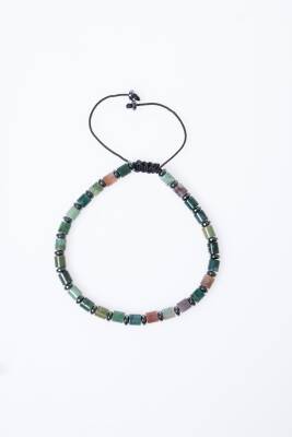 Sertifikalı Mint Akik Doğal Taş Makrome Bileklik (SK:207) - 5