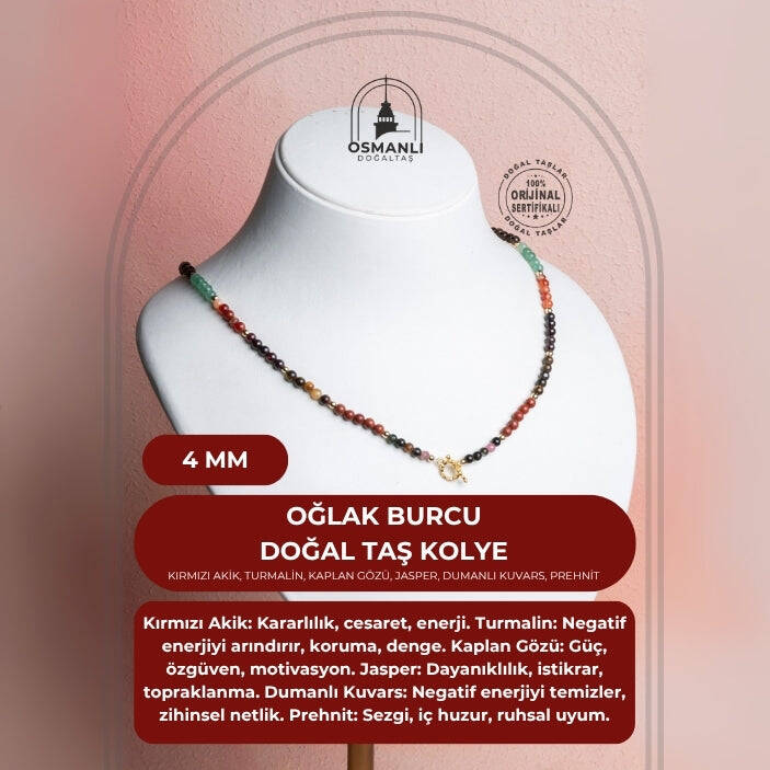 Sertifikalı Oğlak Burcu Doğal Taş Kolye - 2
