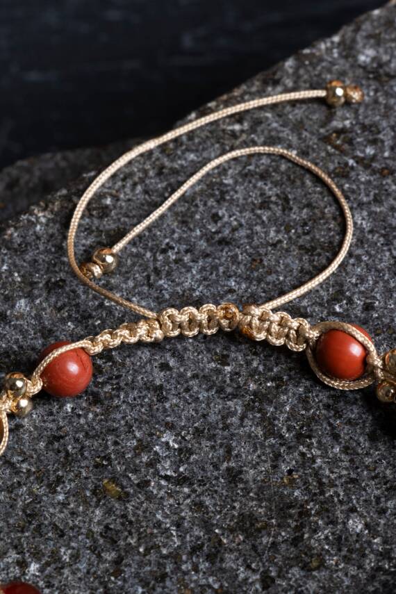 Sertifikalı Oğlak Burcu Doğal Taş Makrome Bileklik - 3