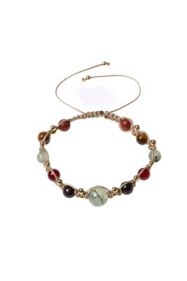 Sertifikalı Oğlak Burcu Doğal Taş Makrome Bileklik - 5