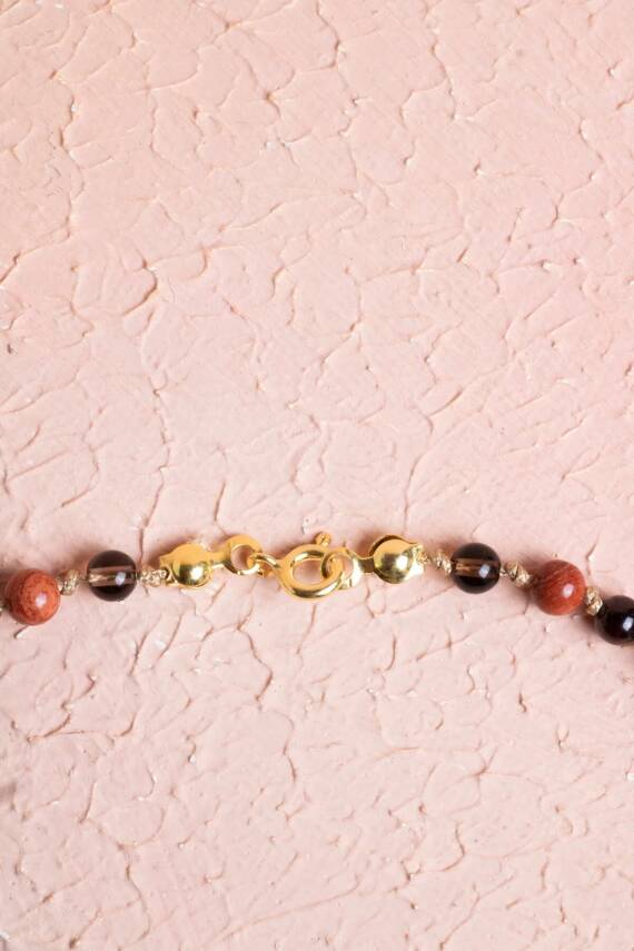 Sertifikalı Oğlak Burcu Gümüş Yıldızlı Doğal Taş Kolye - 4