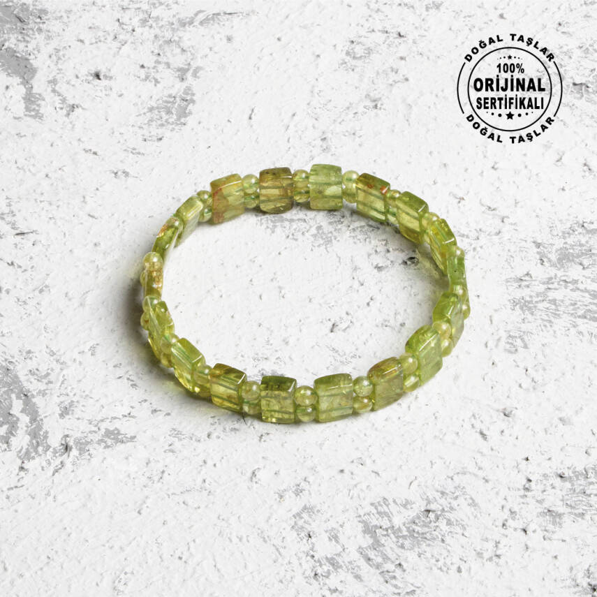 Sertifikalı Orijinal Geniş Kesim Ay Taşı Doğal Taş Bileklik - 1