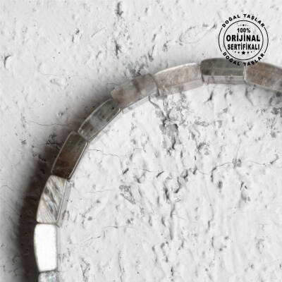 Sertifikalı Orijinal İnci Kunzit İnce Kesim Doğal Taş Bileklik - 4