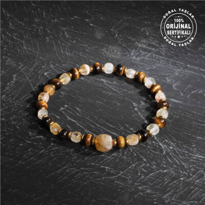 Sertifikalı Orijinal Jasper Yemen Akiği Doğal Taş Bileklik- Kaygı Bozukluğu - 4
