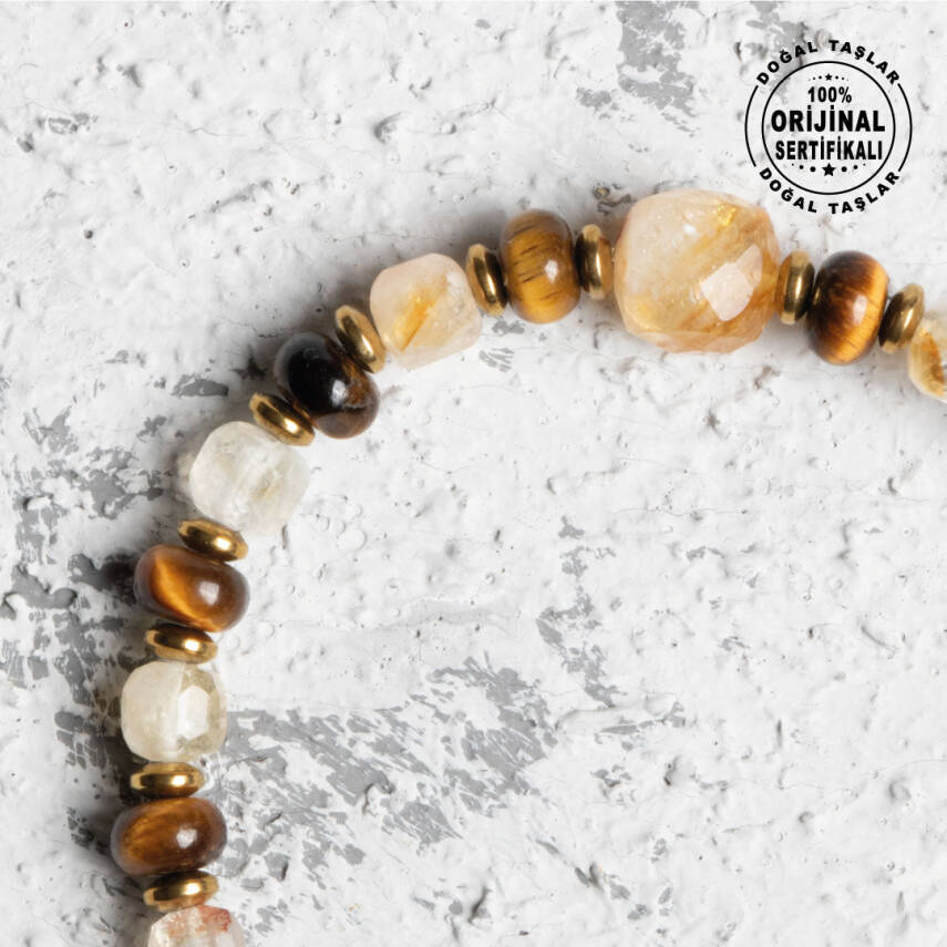 Sertifikalı Orijinal Jasper Yemen Akiği Doğal Taş Bileklik- Kaygı Bozukluğu - 5