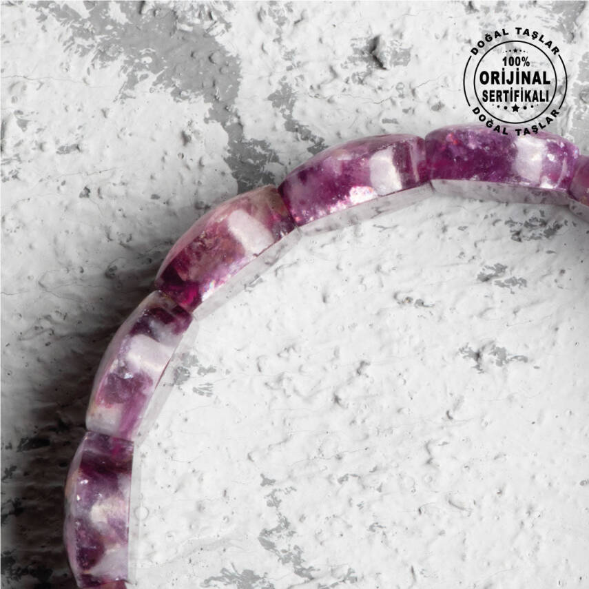 Sertifikalı Orijinal Kaplan Gözü Sedef Hematit Doğal Taş Bileklik - 5