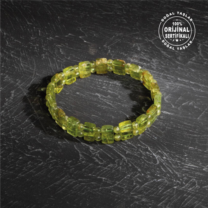 Sertifikalı Orijinal Lepidolit Doğal Taş Bileklik Geniş Kesim - 3