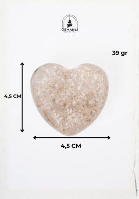 Sertifikalı Pembe Kuvars Kalp - 6