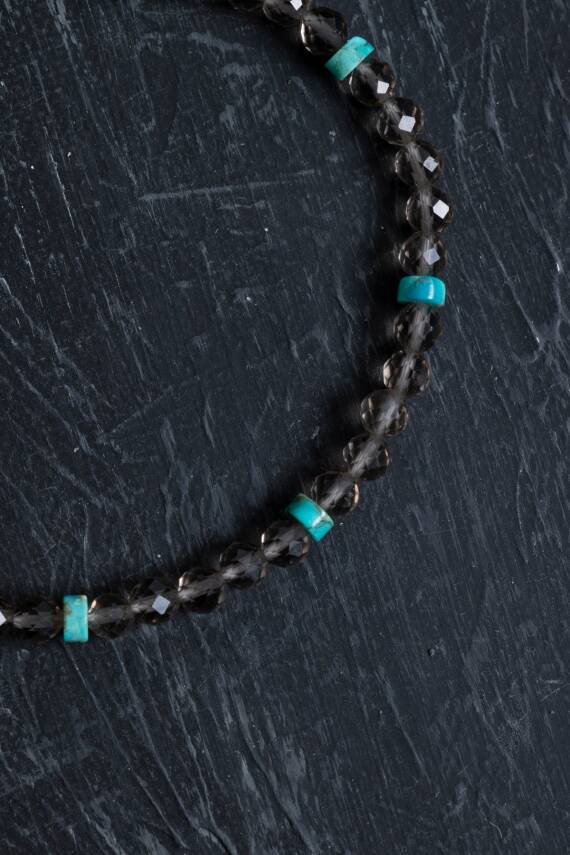 Sertifikalı Pembe Kuvars, Lal, Amazonit, Sitrin, Ametist, Güneş Taşı, Lapis, İnci Doğal Taş Kolye - 2