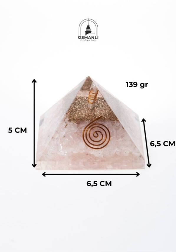 Sertifikalı Pembe Kuvars Piramit - 6