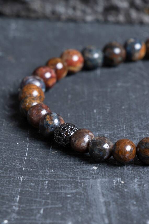 Sertifikalı Pitersit Doğal Taş Bileklik 6 mm (SK:202) - 5