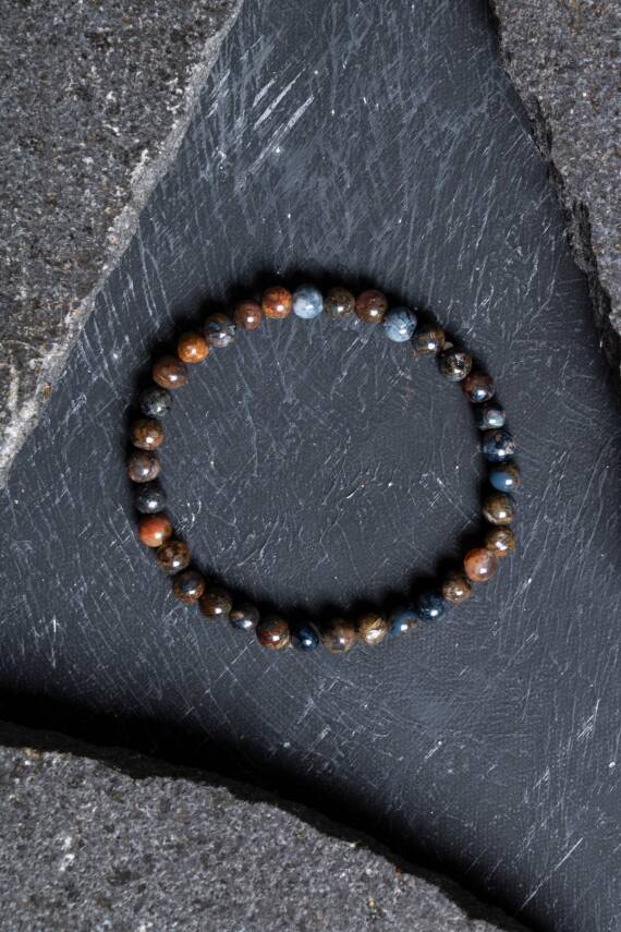 Sertifikalı Pitersit Doğal Taş Bileklik-6 mm (SK:206) - 1