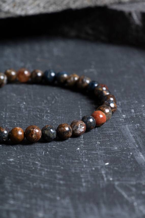 Sertifikalı Pitersit Doğal Taş Bileklik-6 mm (SK:206) - 4