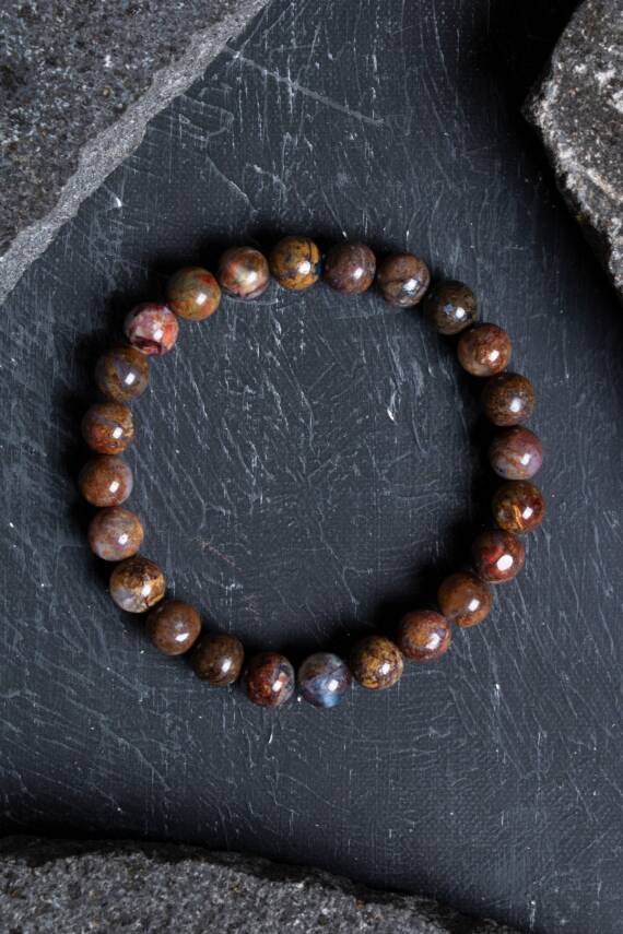 Sertifikalı Pitersit Doğal Taş Bileklik-8 mm (SK:200) - 1