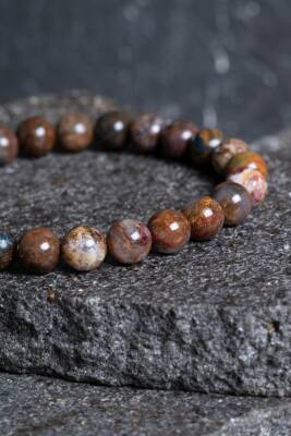 Sertifikalı Pitersit Doğal Taş Bileklik-8 mm (SK:200) - 4