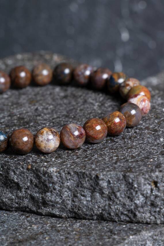 Sertifikalı Pitersit Doğal Taş Bileklik-8 mm (SK:200) - 4