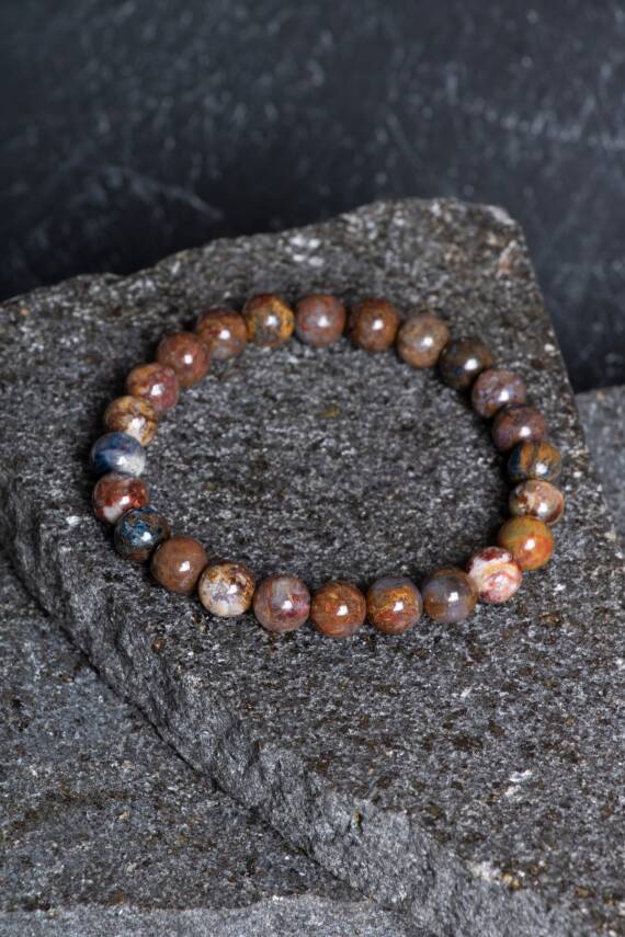 Sertifikalı Pitersit Doğal Taş Bileklik-8 mm (SK:200) - 5