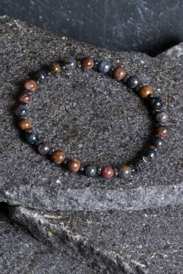 Sertifikalı Pitersit Zirkon Aparatlı Doğal Taş Bileklik-6 mm (SK:191) - Osmanlı Doğal Taş