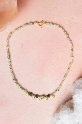 Sertifikalı Prehnit, Anyolit Doğal Taş Kolye (SK:249) - Osmanlı Doğal Taş