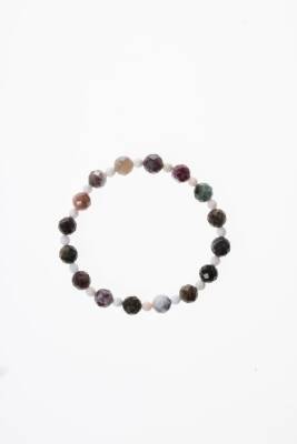 Sertifikalı Renkli Turmalin, Opal Doğal Taş Bileklik (SK:402) - 5