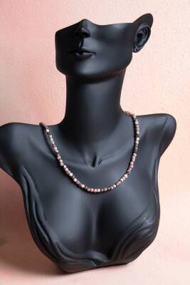 Sertifikalı Rodokrosit Doğal Taş Kolye (SK:245) - 2