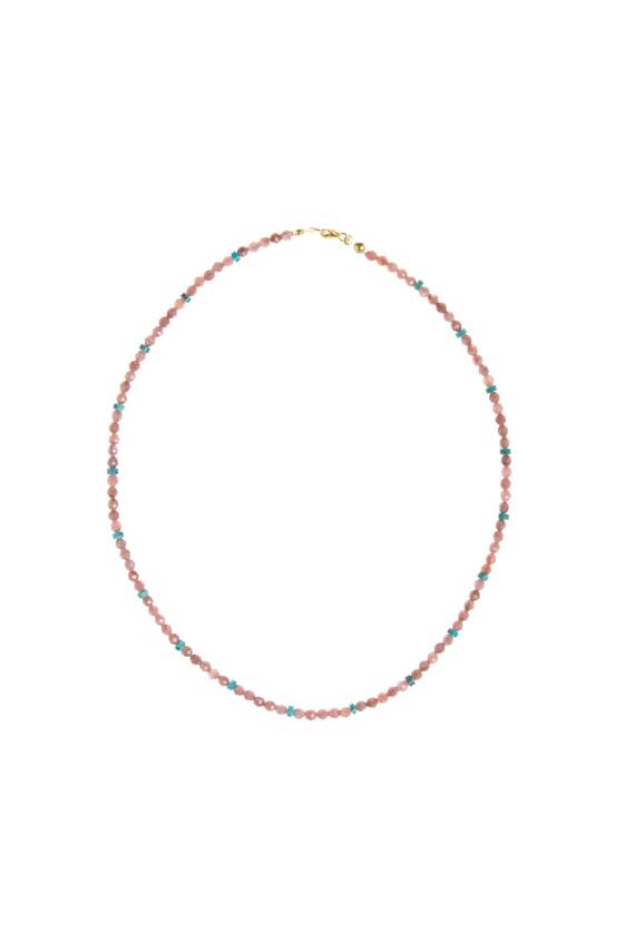 Sertifikalı Rodokrozit, Turkuaz Gümüş Kapama Doğal Taş Set - 6