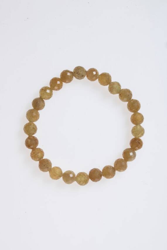 Sertifikalı Sarı Apatit Doğal Taş Bileklik (SK:378) - 5