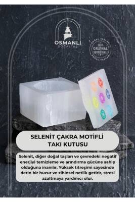 Sertifikalı Selenit Çakra Motifli Takı Kutusu - Osmanlı Doğal Taş