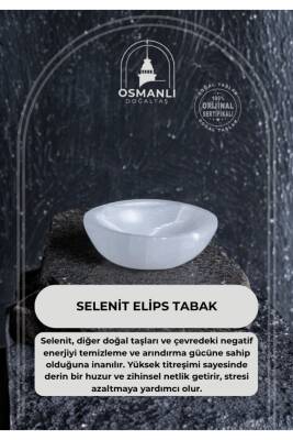 Sertifikalı Selenit Elips Tabak no.1 - Osmanlı Doğal Taş