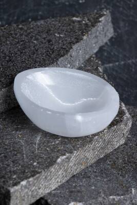 Sertifikalı Selenit Elips Tabak no.1 - Osmanlı Doğal Taş