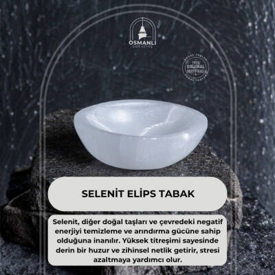Sertifikalı Selenit Elips Tabak no.1 - 2