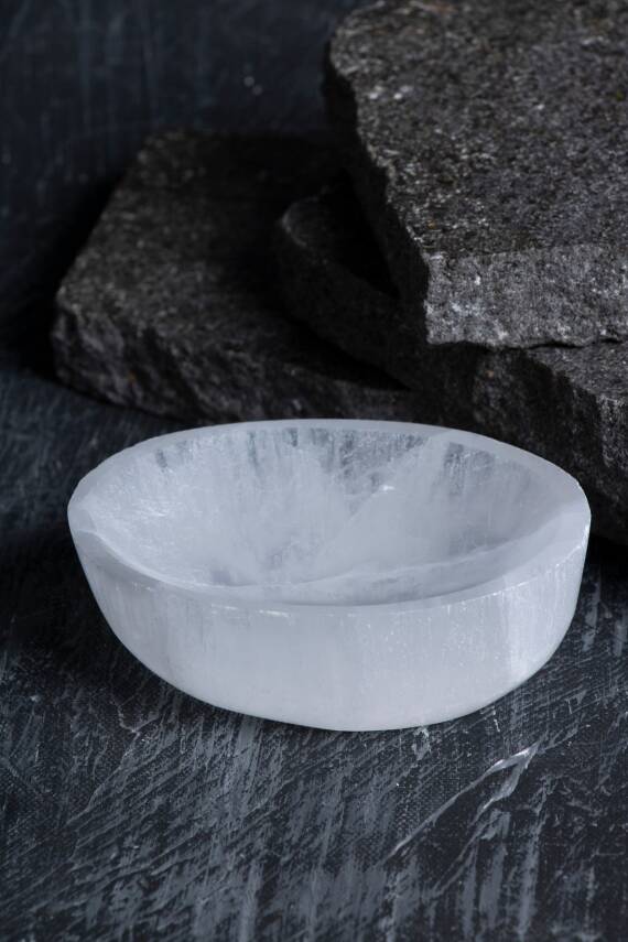 Sertifikalı Selenit Elips Tabak no.2 - 1