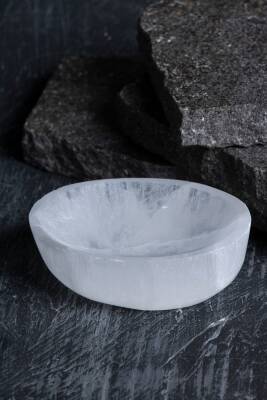 Sertifikalı Selenit Elips Tabak no.2 - Osmanlı Doğal Taş