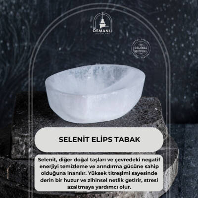 Sertifikalı Selenit Elips Tabak no.2 - 2
