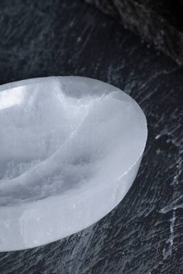 Sertifikalı Selenit Elips Tabak no.2 - 3