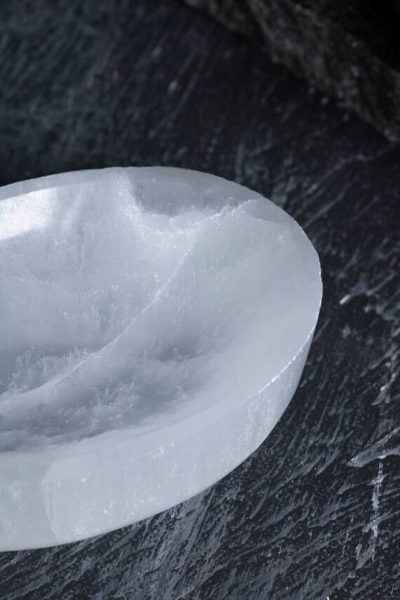 Sertifikalı Selenit Elips Tabak no.2 - 3