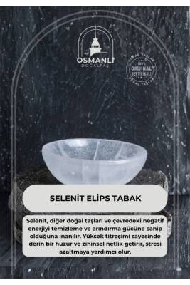 Sertifikalı Selenit Elips Tabak no.3 - Osmanlı Doğal Taş