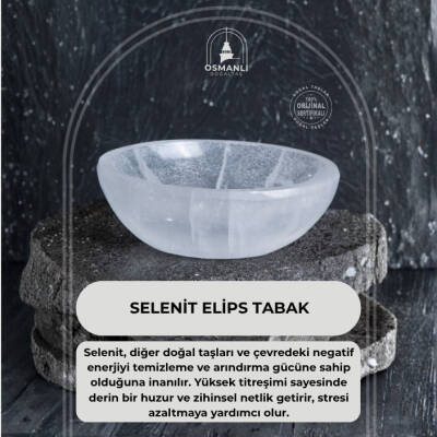 Sertifikalı Selenit Elips Tabak no.3 - 2