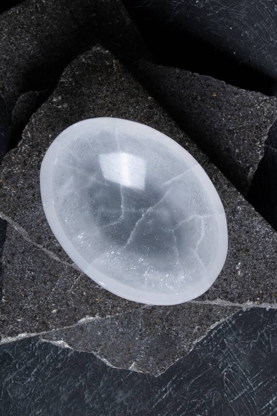 Sertifikalı Selenit Elips Tabak no.3 - 4