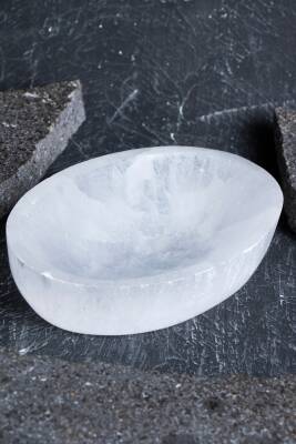 Sertifikalı Selenit Elips Tabak no.5 - Osmanlı Doğal Taş