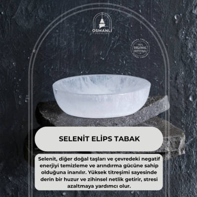 Sertifikalı Selenit Elips Tabak no.5 - 2