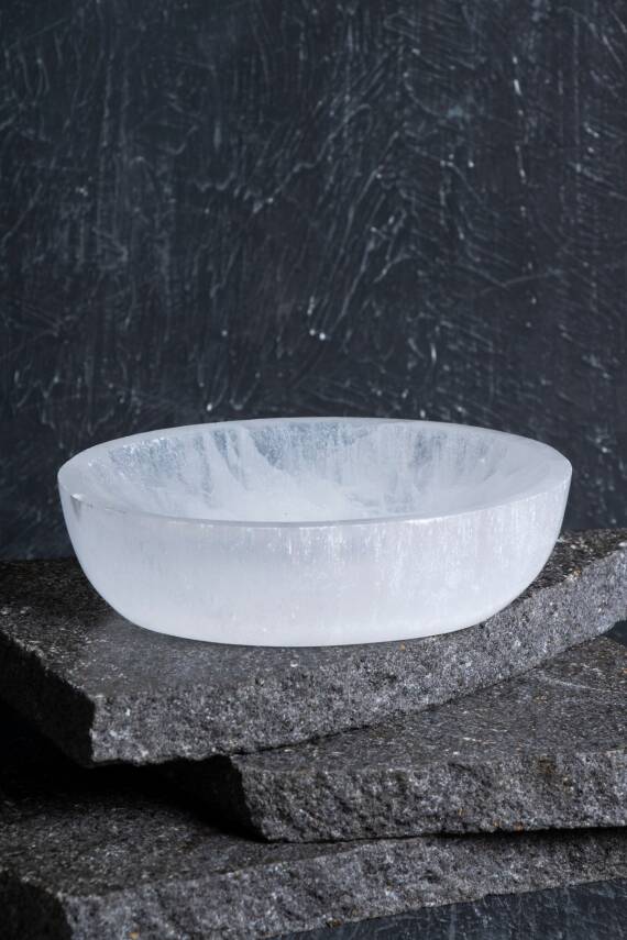 Sertifikalı Selenit Elips Tabak no.5 - 3