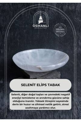 Sertifikalı Selenit Elips Tabak no.7 - Osmanlı Doğal Taş