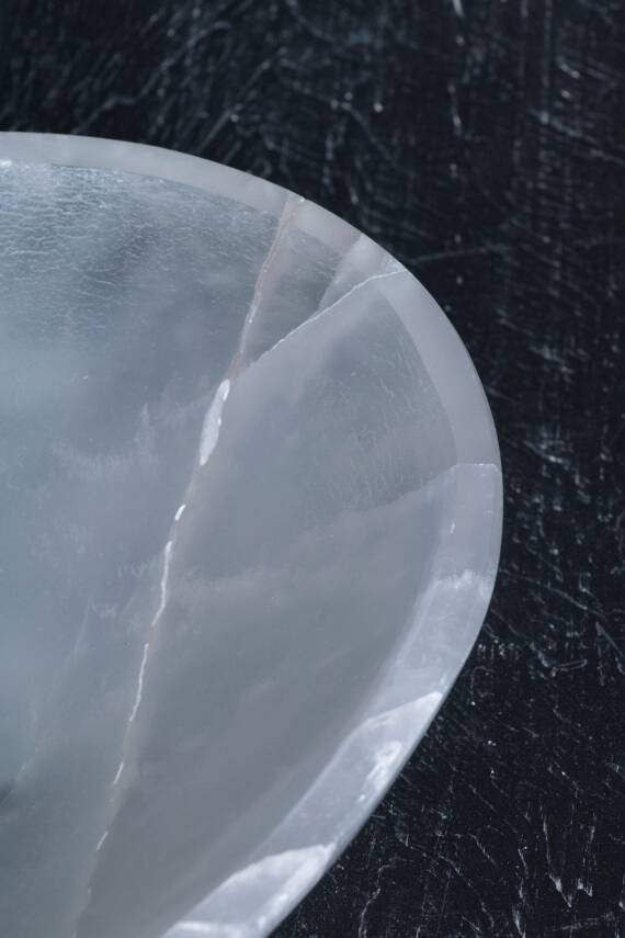 Sertifikalı Selenit Elips Tabak no.7 - 3