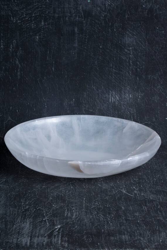 Sertifikalı Selenit Elips Tabak no.7 - 1